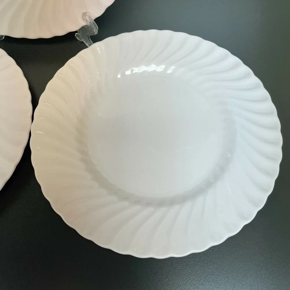 Minton Dinner Plates‎ Swirl Edge Pink 10 3/4